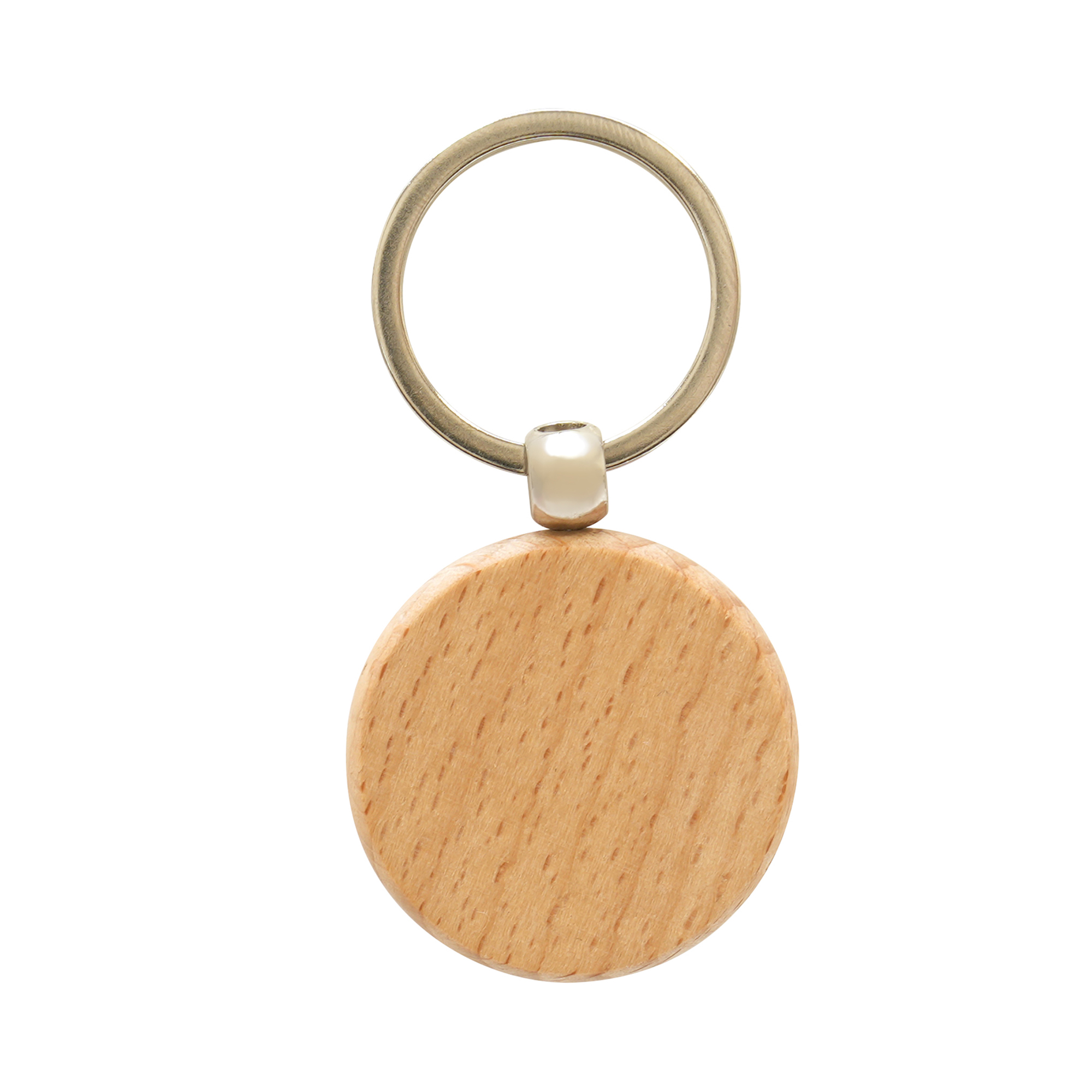 Picture of Round Beech Wooden Keyring