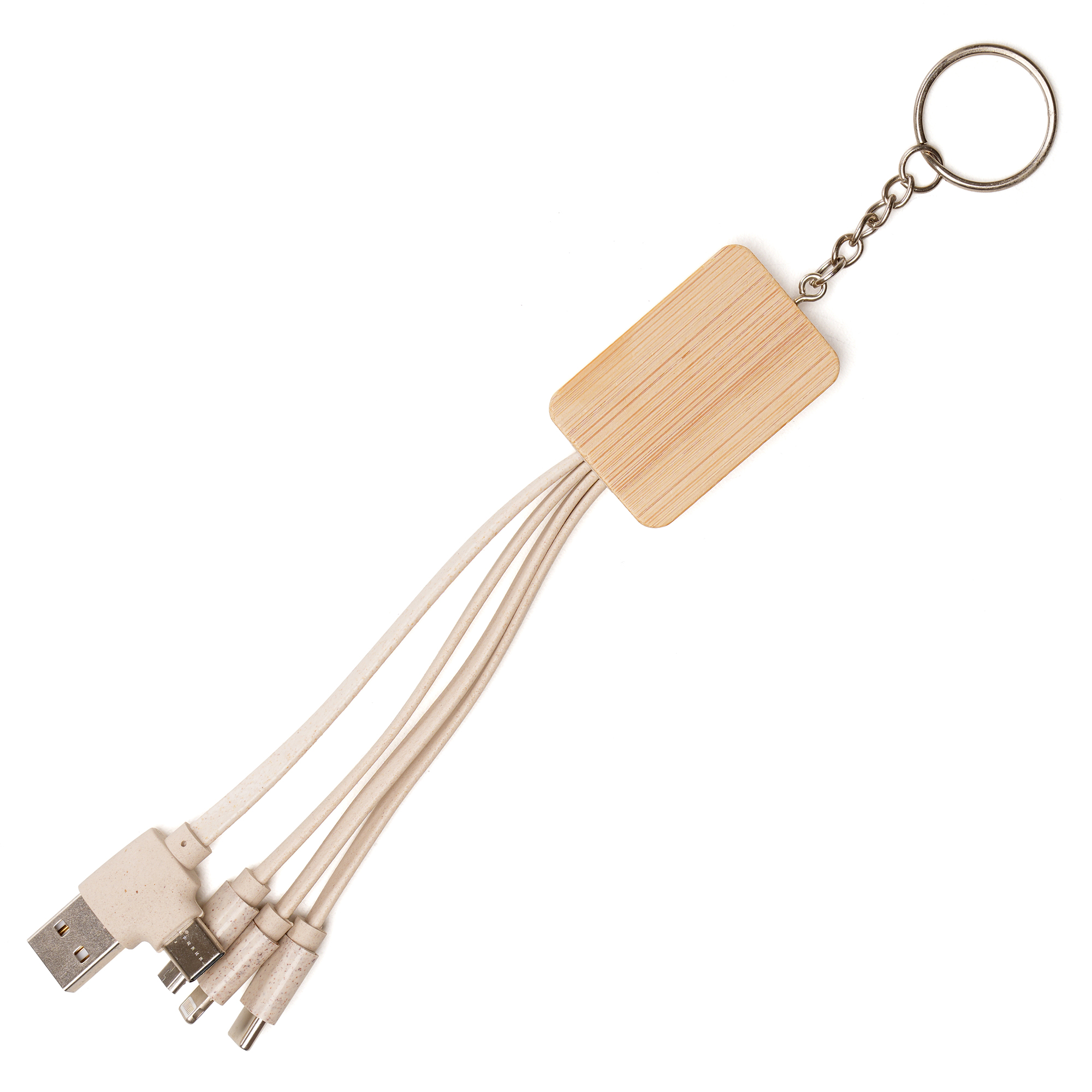 Picture of USB-C Rectangle Bamboo and Wheat Straw Charger