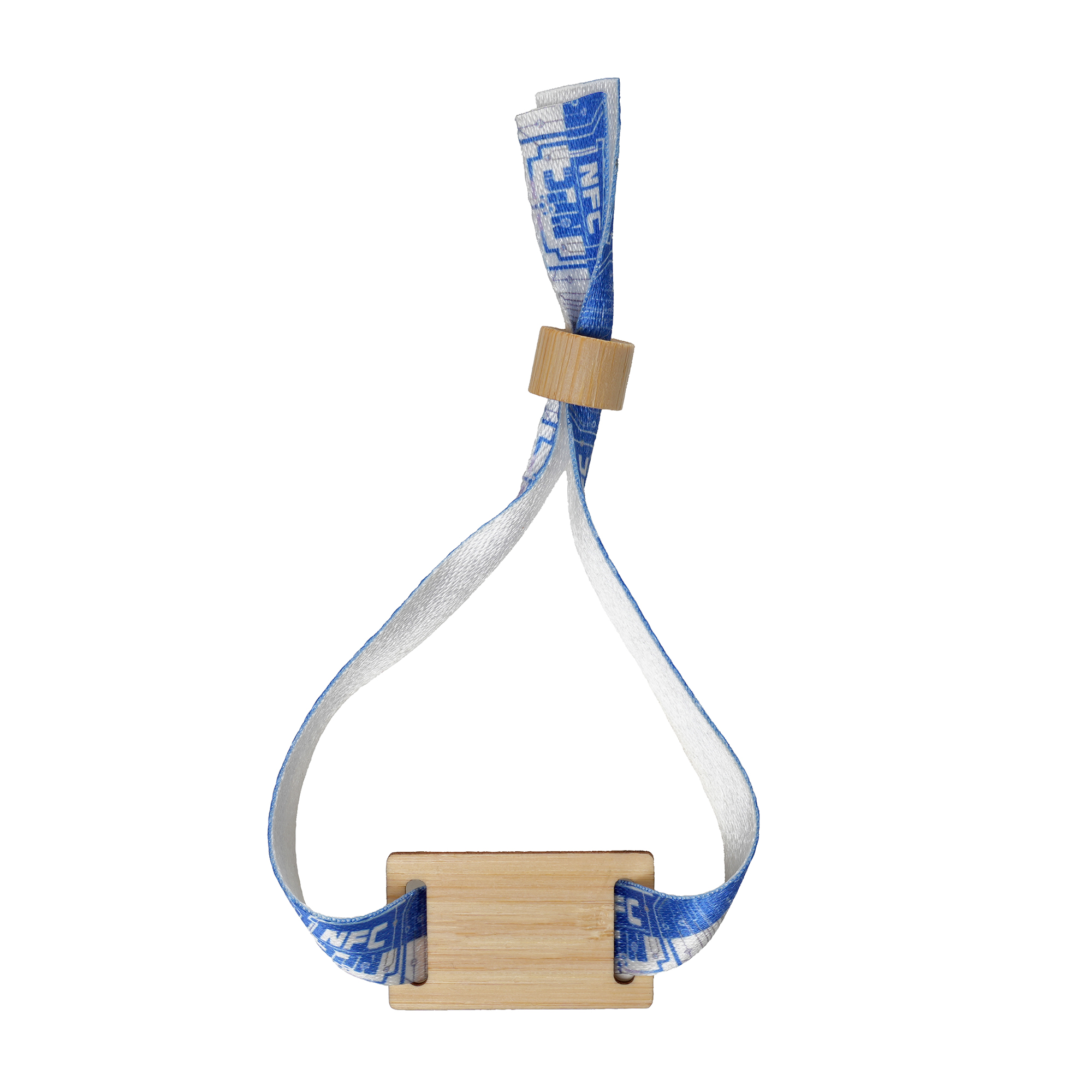 Picture of RPET Bamboo NFC Wristbands With Wooden Bead