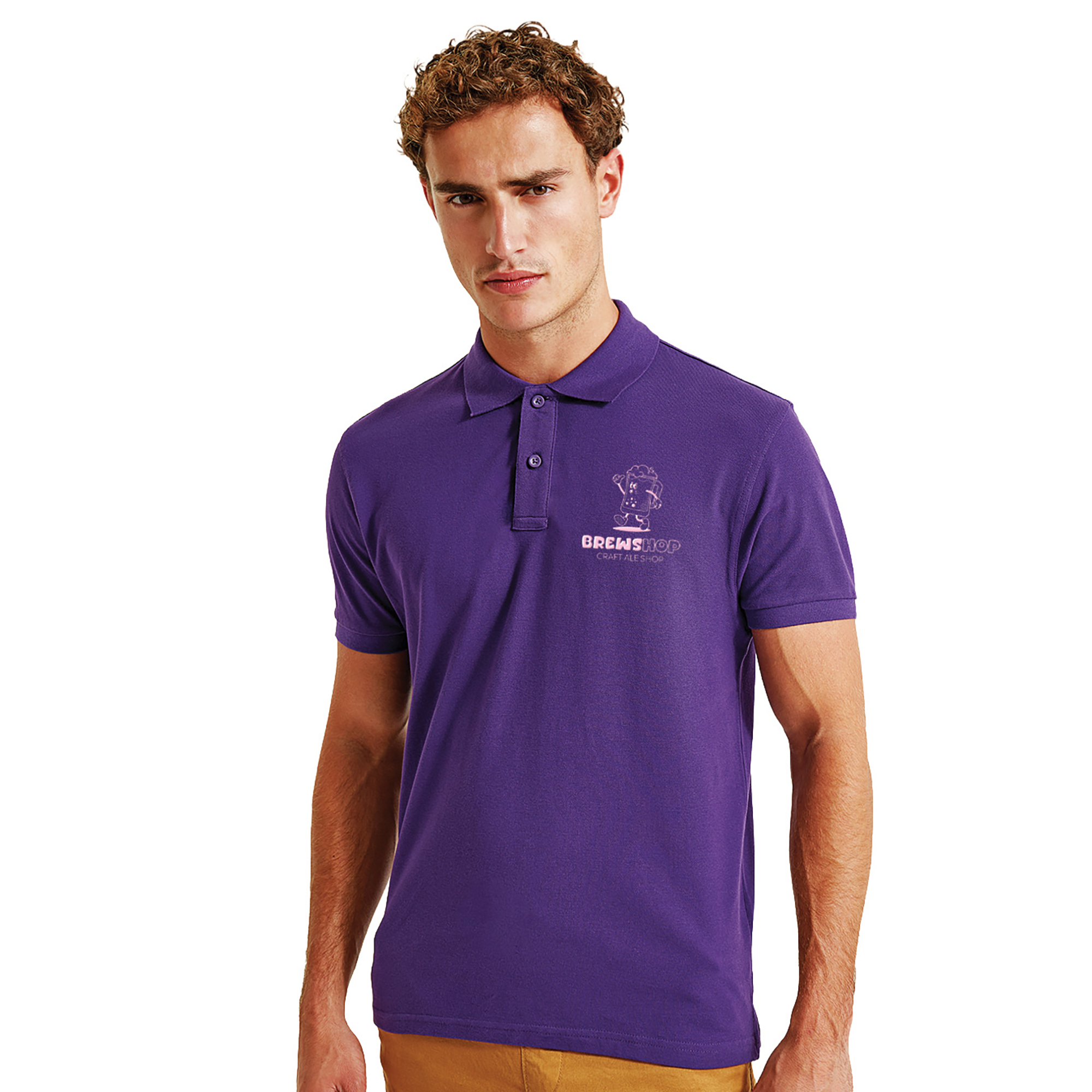 Picture of Asquith & Fox® Mens Organic Polo
