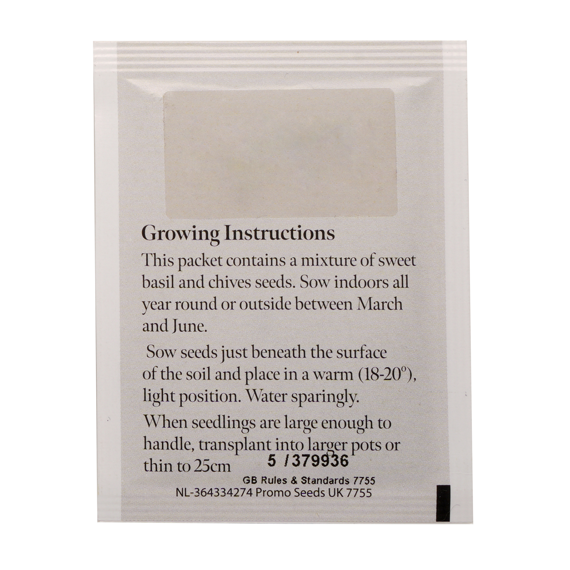 Picture of Standard Seed Packet