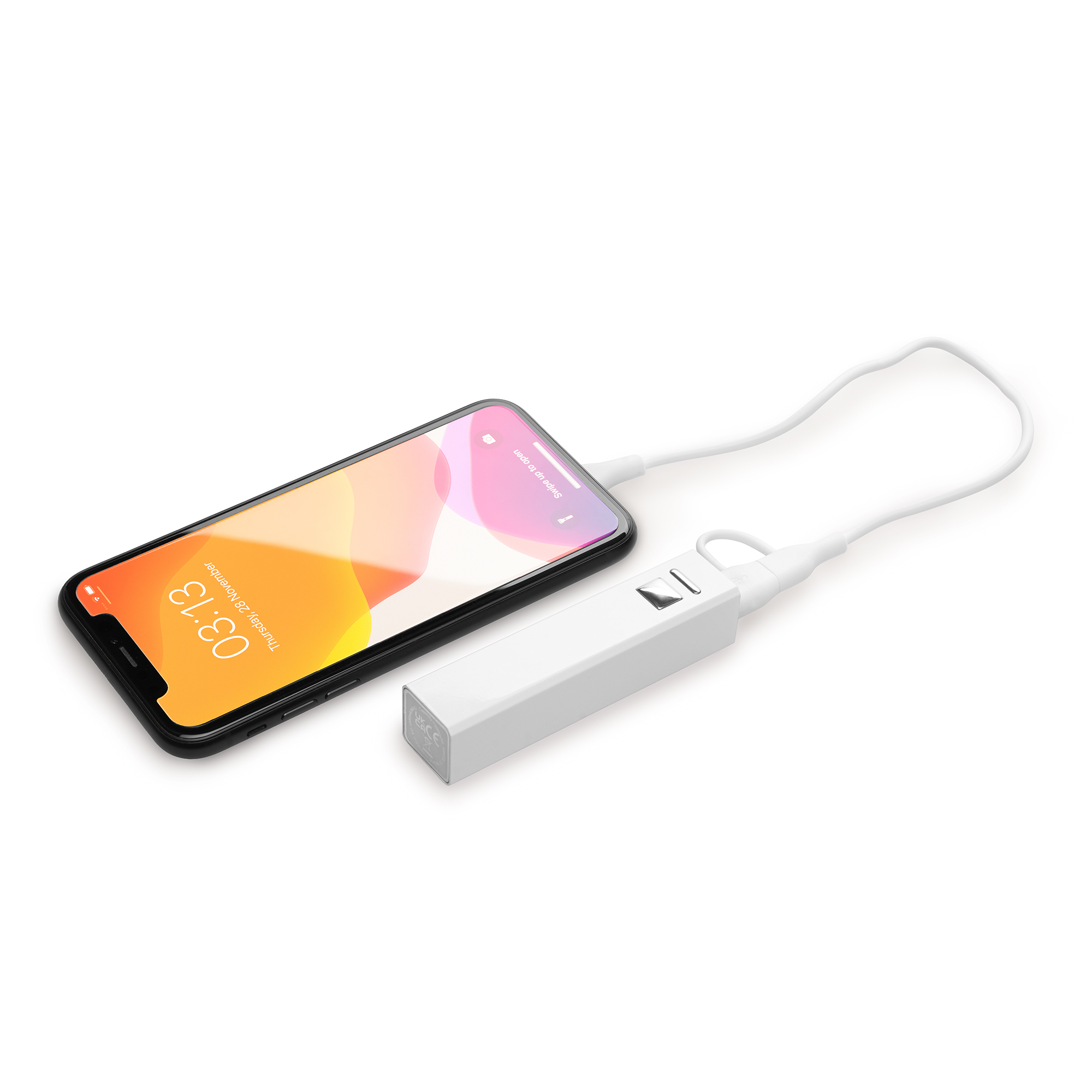 Picture of USB-C White Cuboid Power Bank