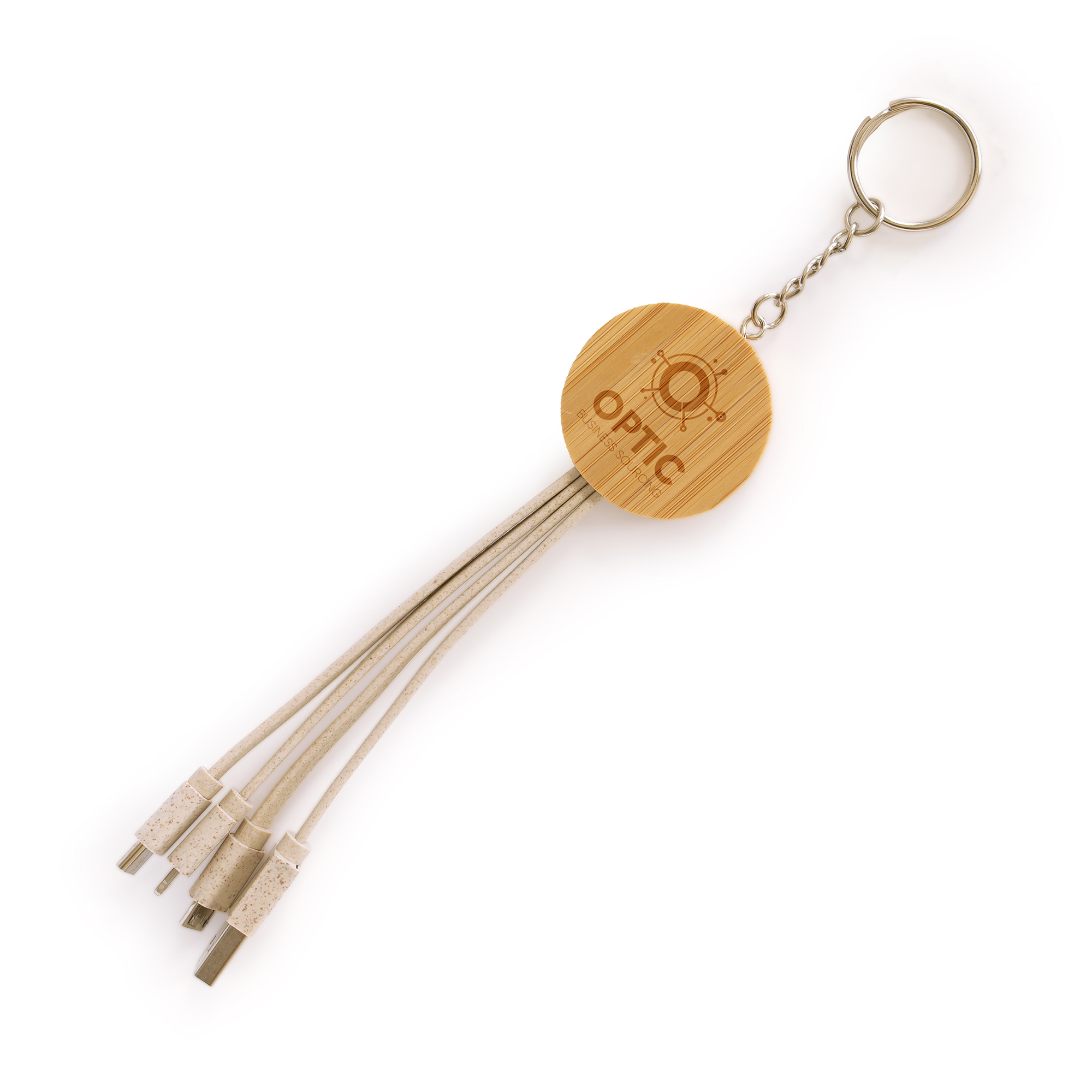 Branded Round Bamboo And Wheat Straw Charger